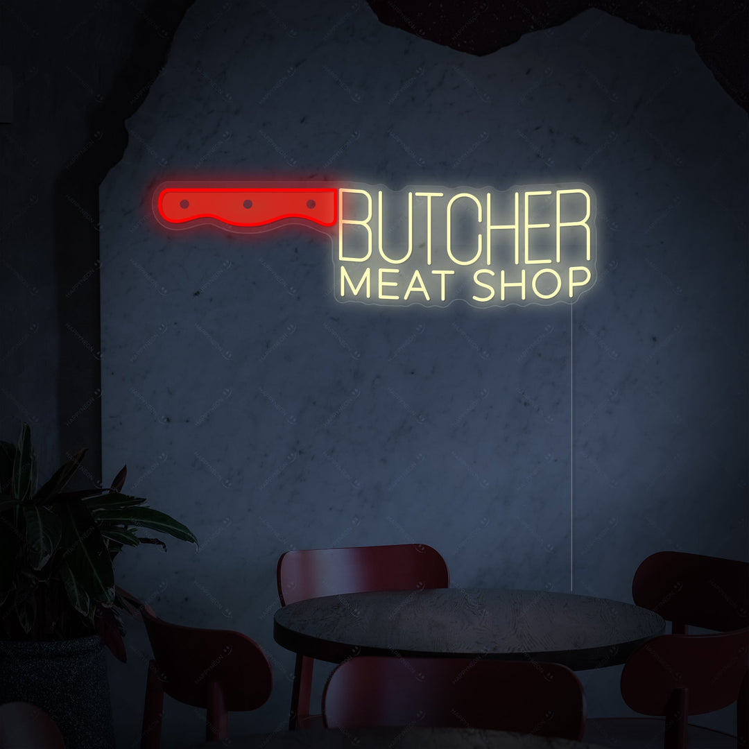 "Butcher Meat Shop" Neonbord