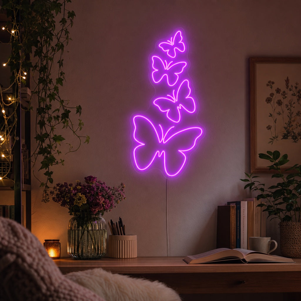 "Vlinders" Neonbord