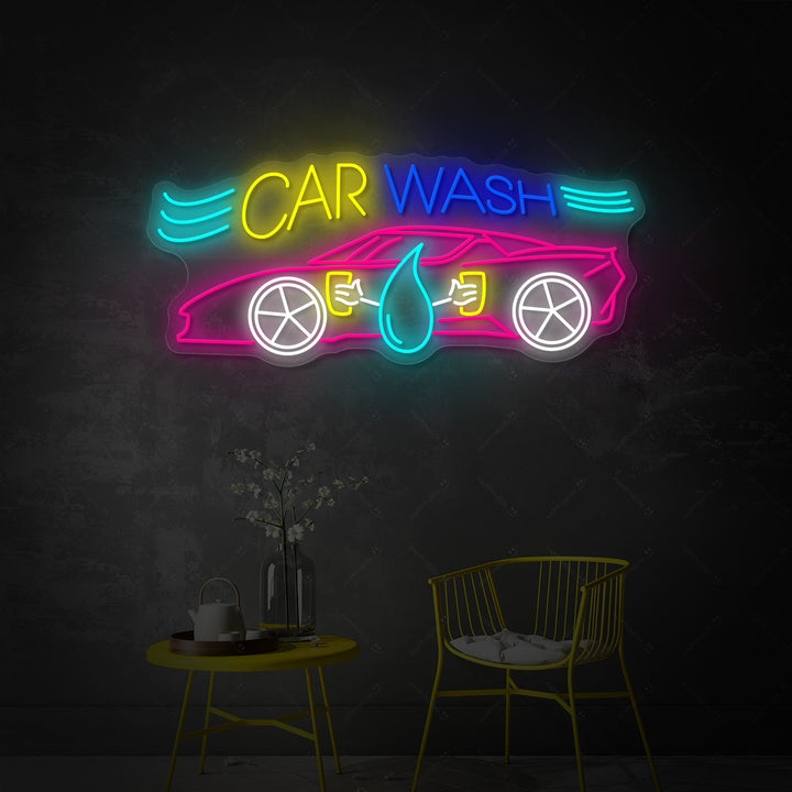 "Car Wash" Neonbord