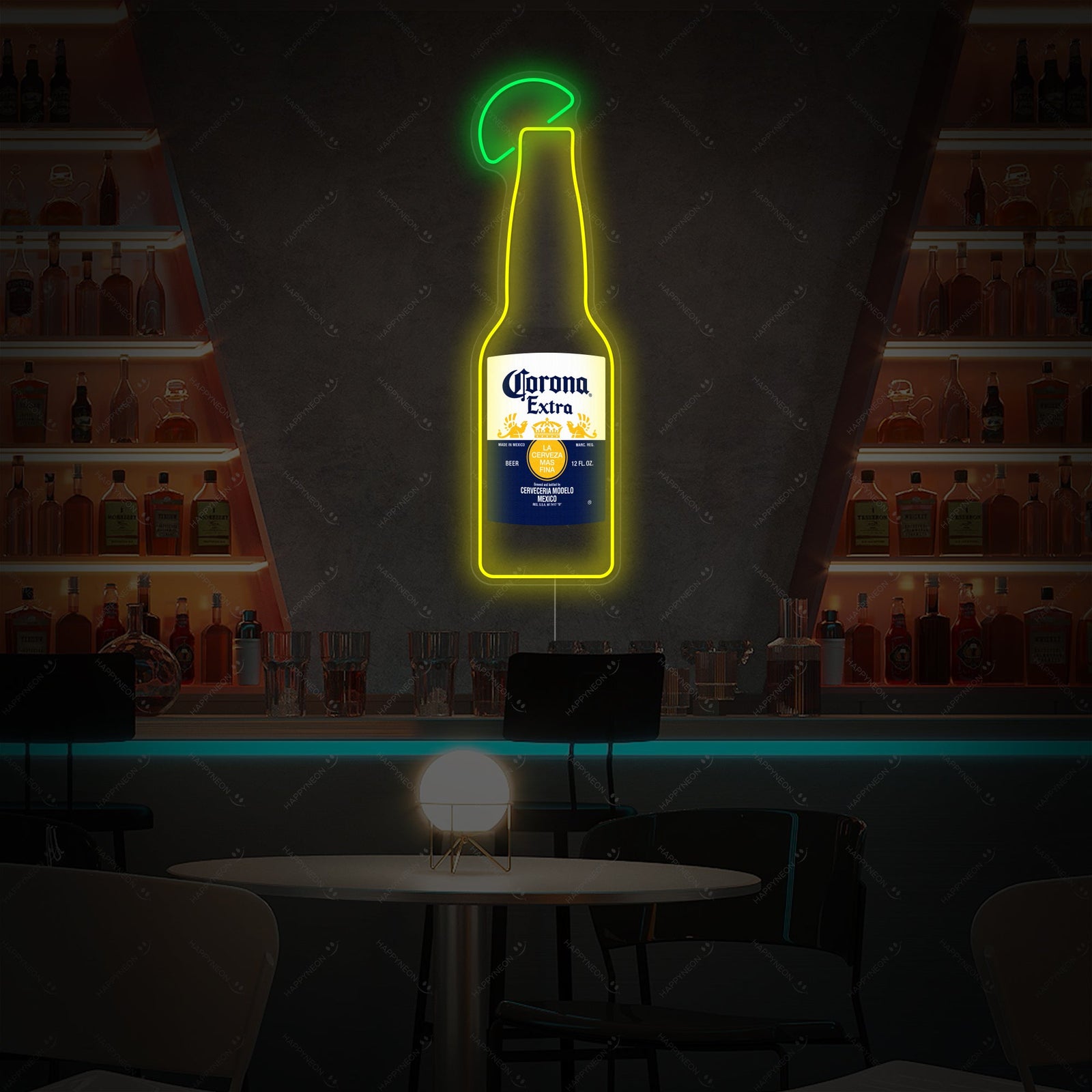 Corona Extra bierfles logo LED neonbord