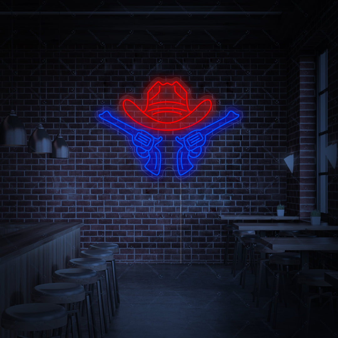 "Cowboyhoed" Neonbord
