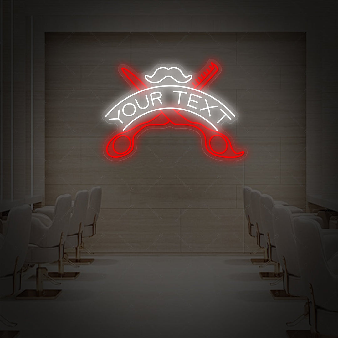 "Aangepaste kapperszaak" Neonbord