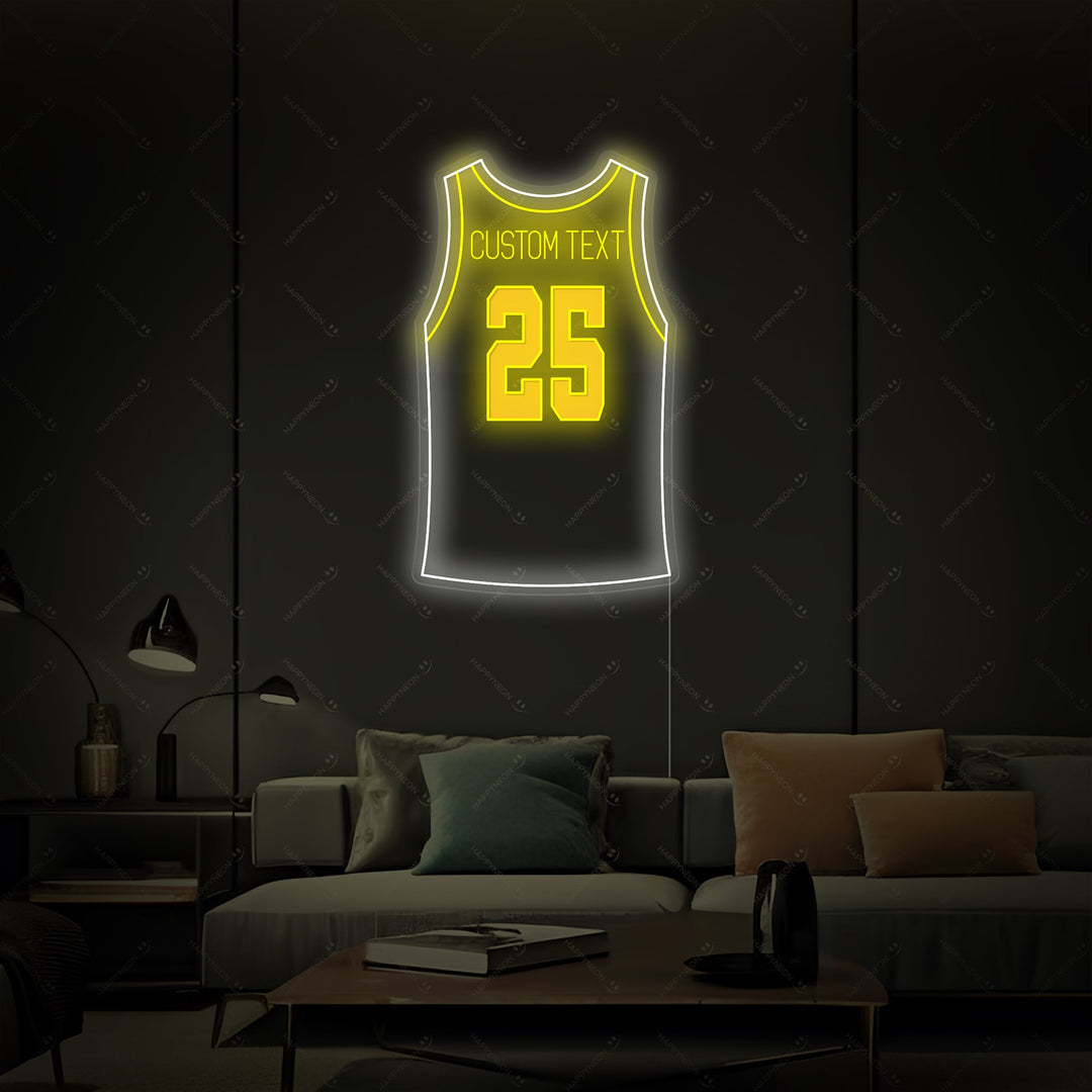 "Aangepaste Basketbal Jersey" Neonbord