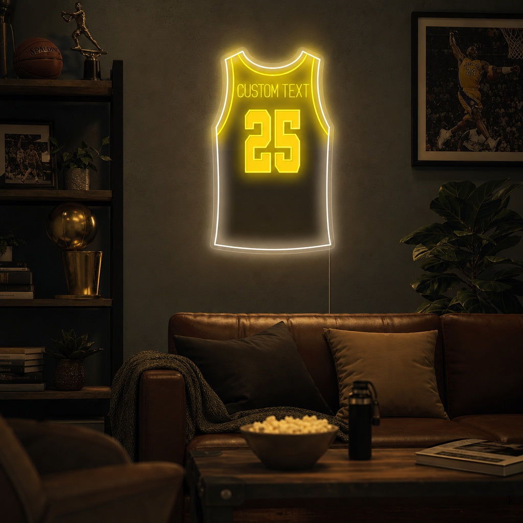 "Aangepaste Basketbal Jersey" Neonbord