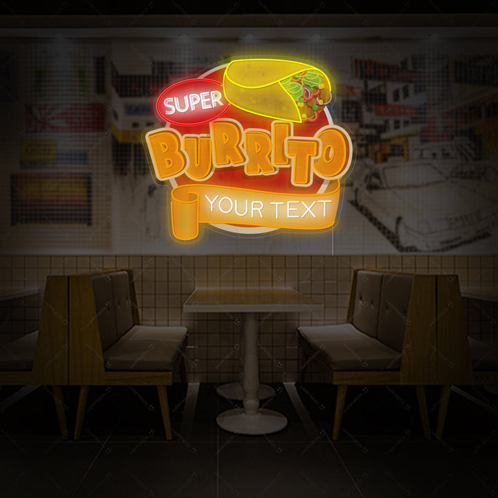 "Logo aangepaste burrito" Neonbord