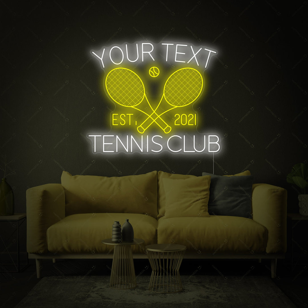 "Aangepaste Tennis Club" Neonbord