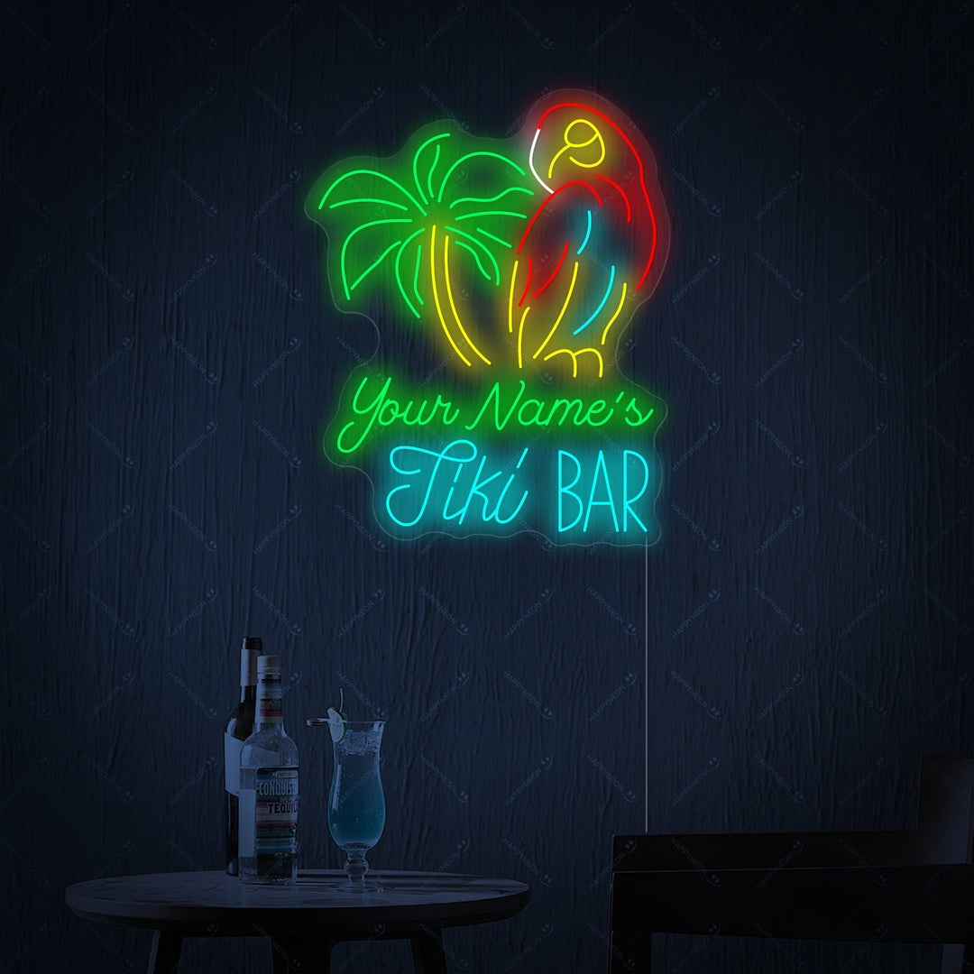 "Custom Tiki Bar" Neonbord