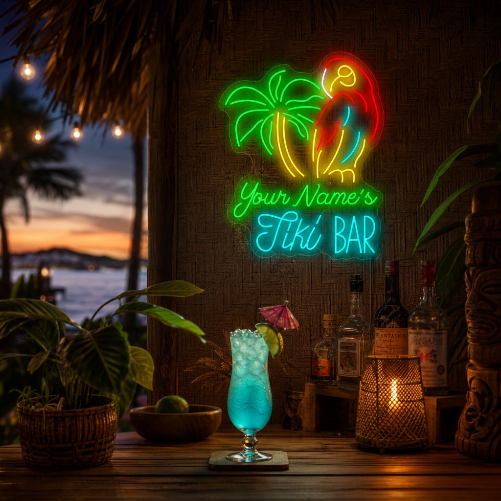 "Custom Tiki Bar" Neonbord