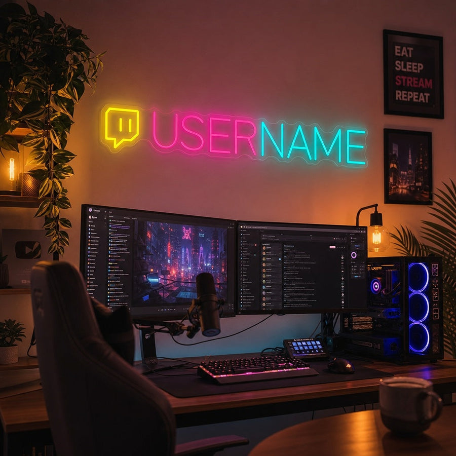 neon tekstlamp Gepersonaliseerde Naam met chatballon