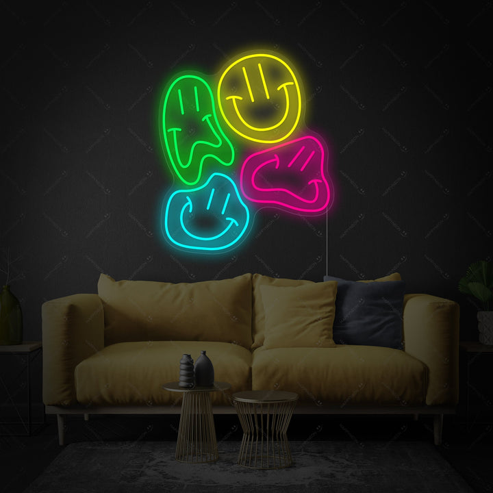 "Vervormd gezicht" Neonbord