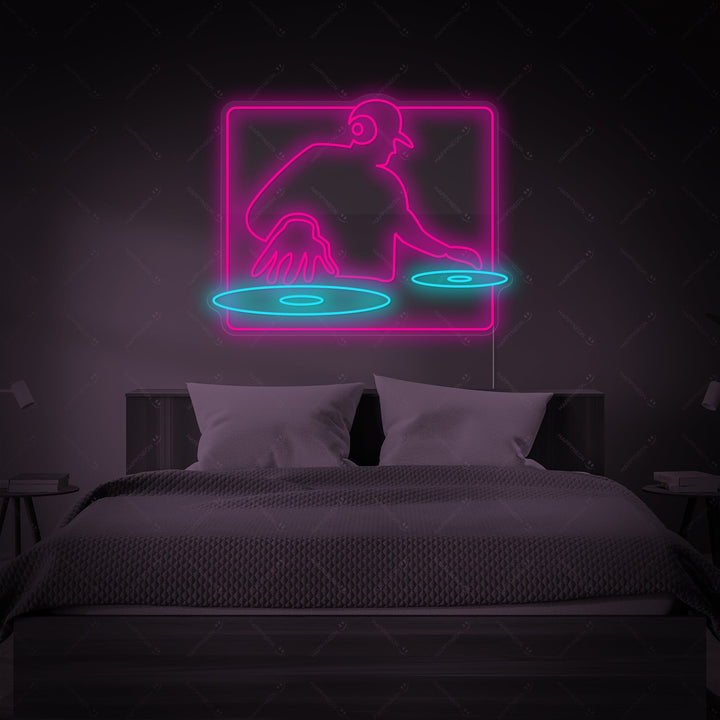 "Dj spelen" Neonbord