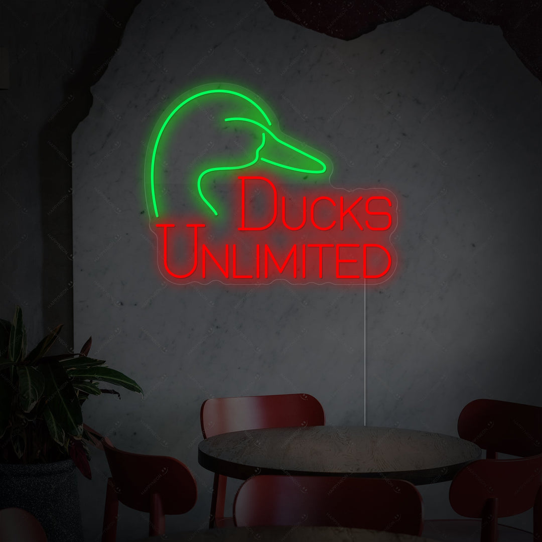 "Ducks Unlimited" Neonbord