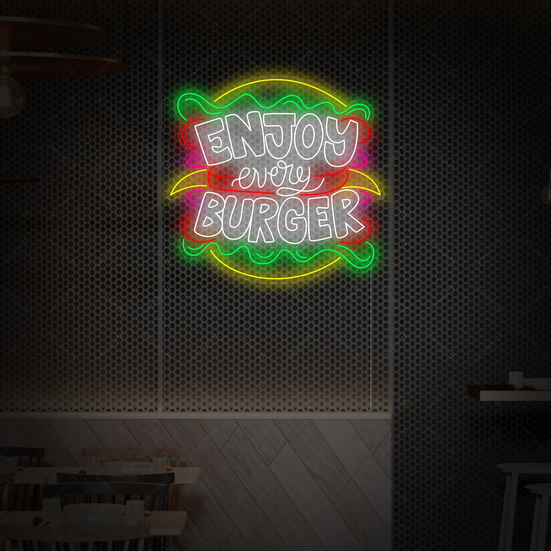 "Enjoy Every Burger" Neonbord