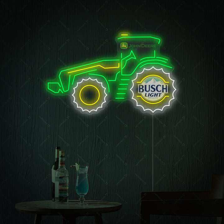 "Boer trekker en bier logo" Neonbord