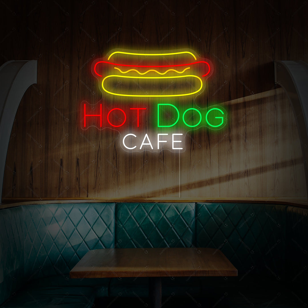 "Hotdog Cafe" Neonbord