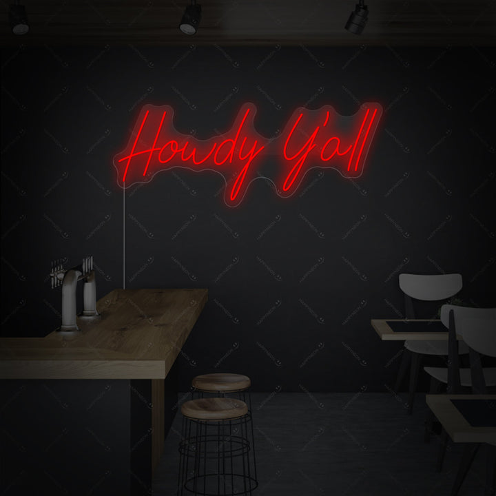 "Howdy Y'all" Neonbord