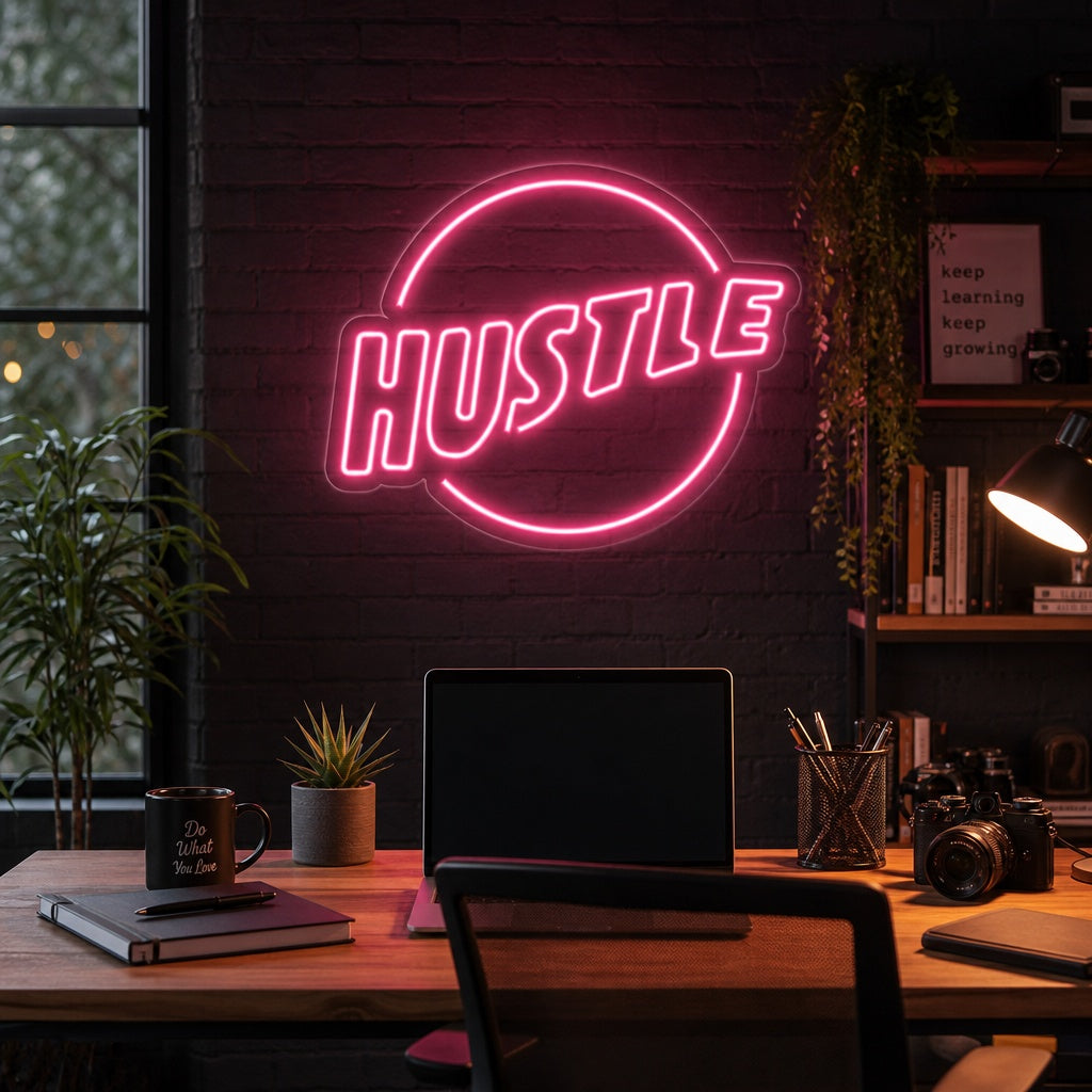 "Hustle" Neon Verlichting