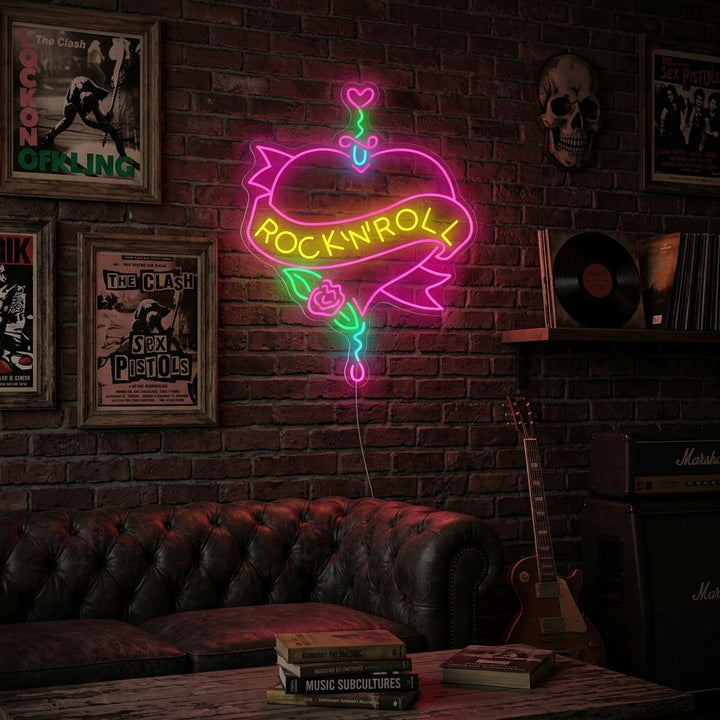 "Rock N Roll" Neonbord