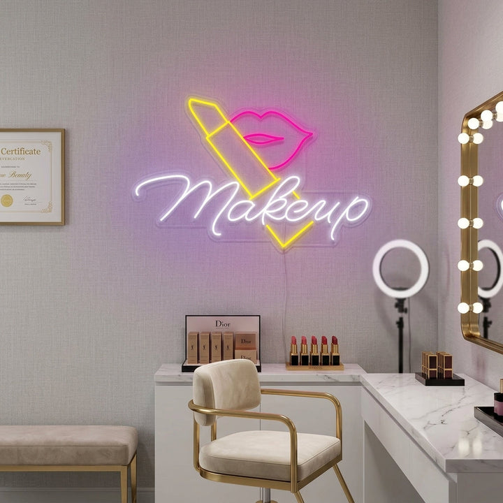 "Make up, Lippenstift" Neon Verlichting