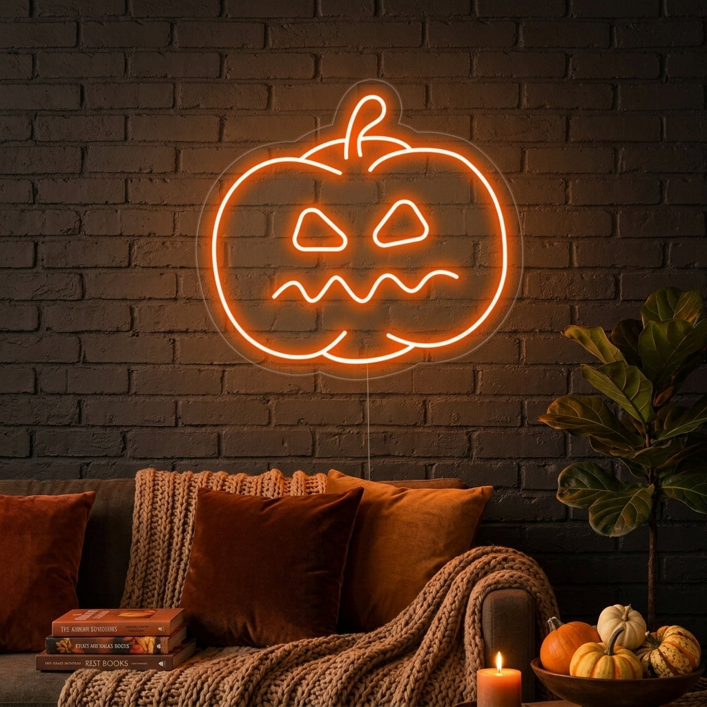 "Pompoen Halloween" Neon Verlichting