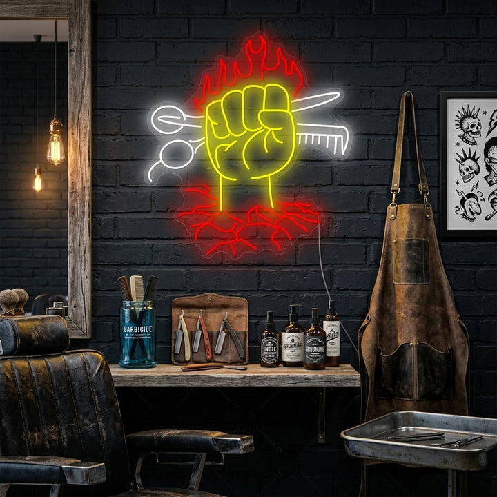 "Haar schoonheidssalon" Neonbord