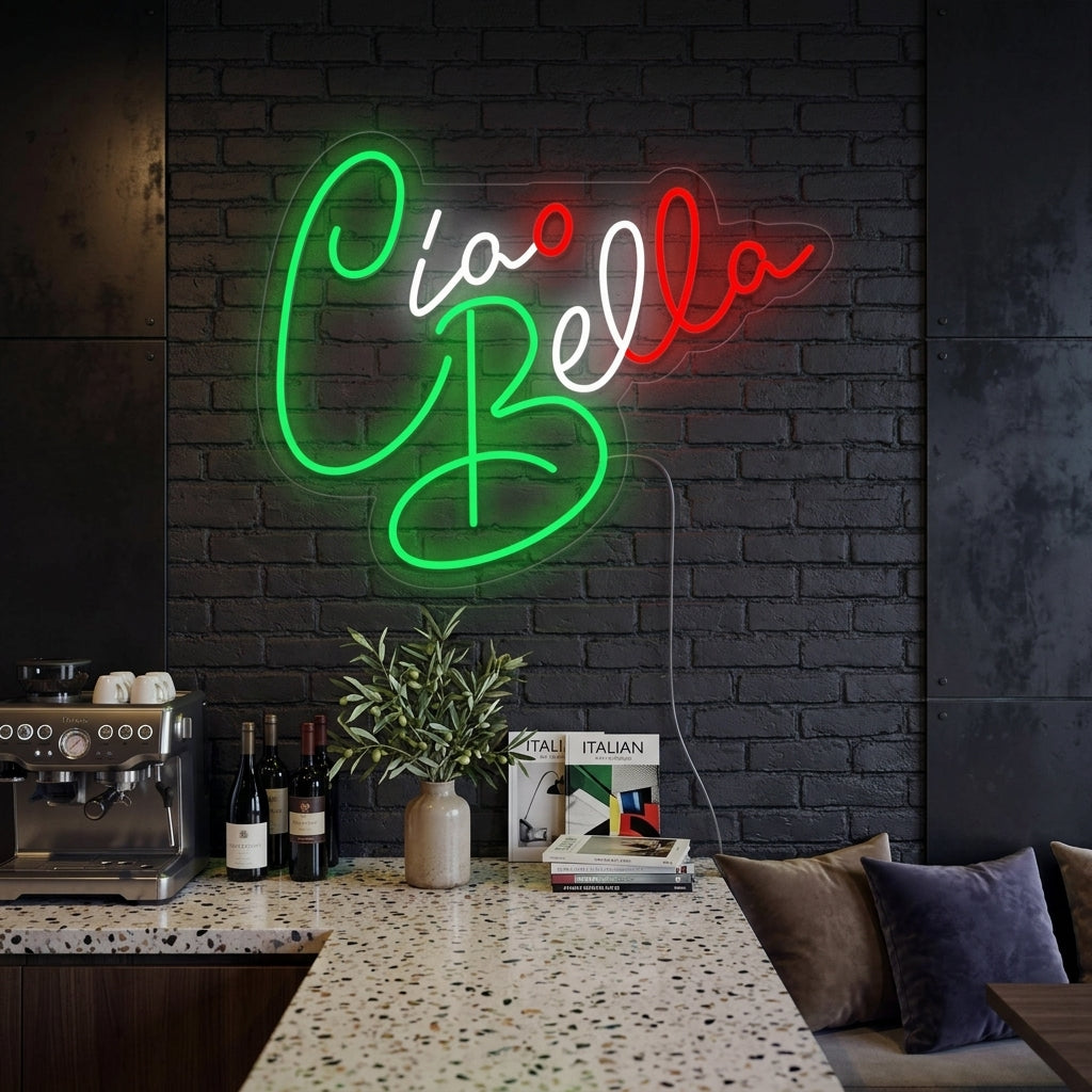 "Ciao Bella Hello Beautiful" Neon Verlichting