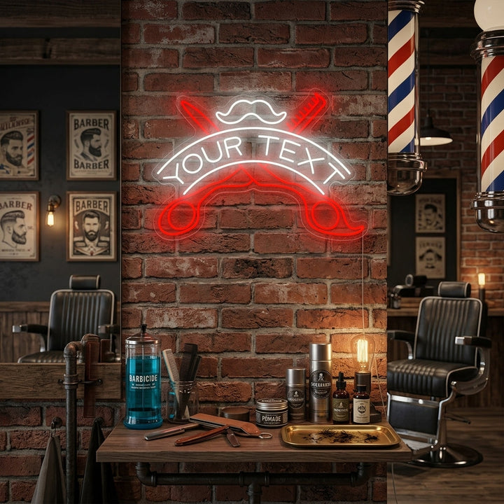 "Aangepaste kapperszaak" Neonbord