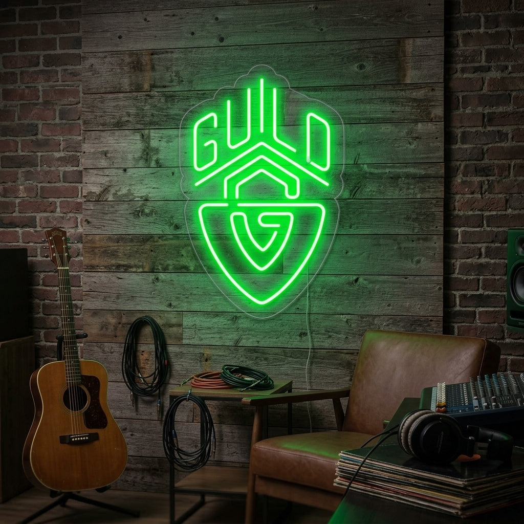 "Guild, gitaren" Neon Verlichting