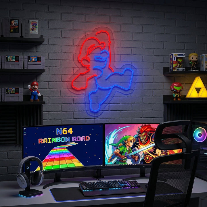 "Super Mro Spelkamer Decoratie" Neon Verlichting