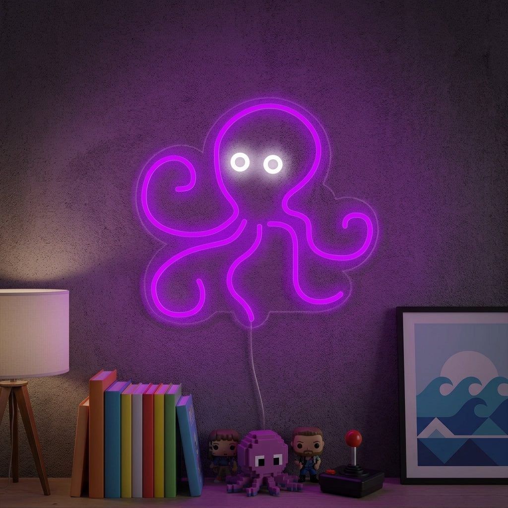 "Octopus Zeedier" Neon Verlichting
