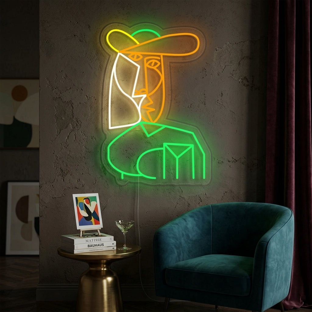 "Buste Van Vrouw Pablo Picasso" Neon Verlichting