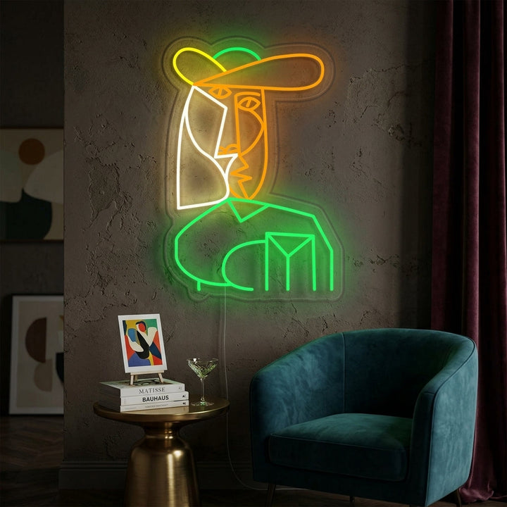 "Buste Van Vrouw Pablo Picasso" Neon Verlichting