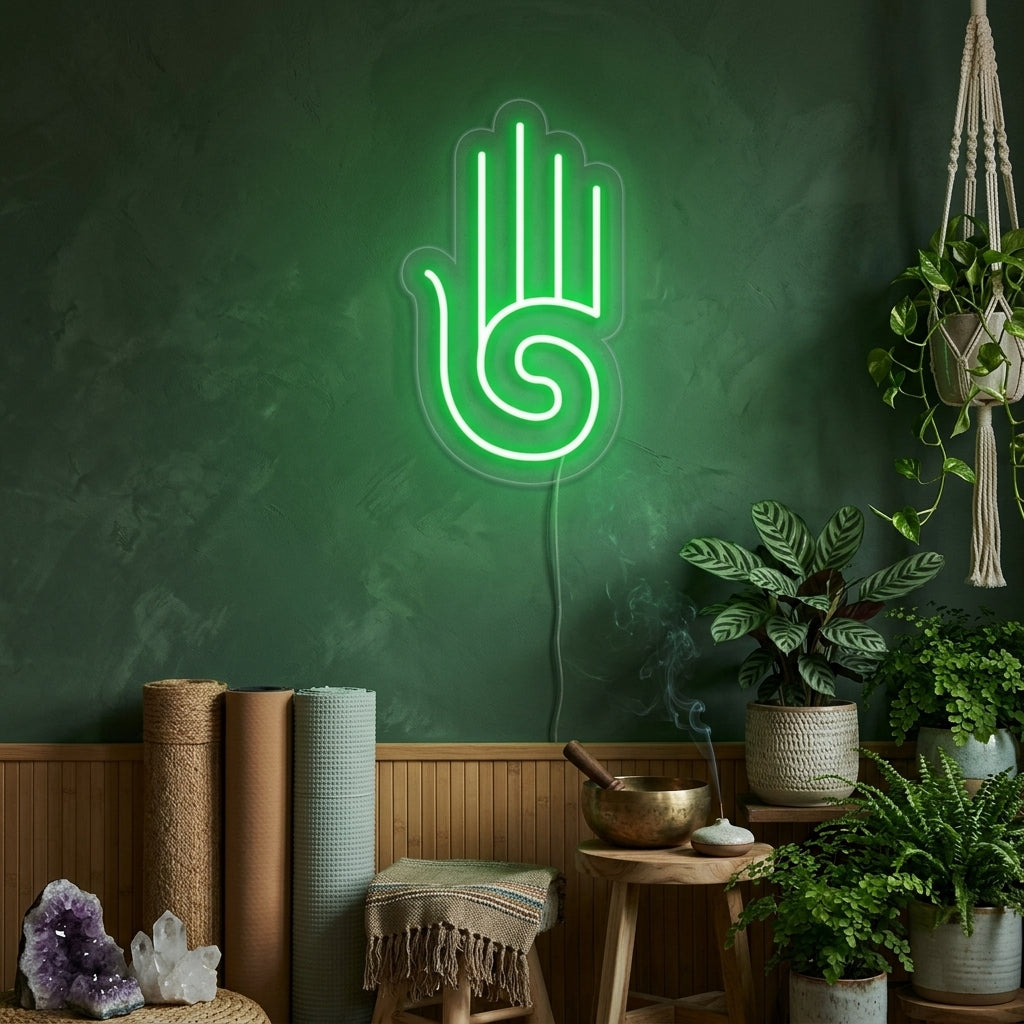 "Hamsa Yoga, Yoga Decor" Neon Verlichting
