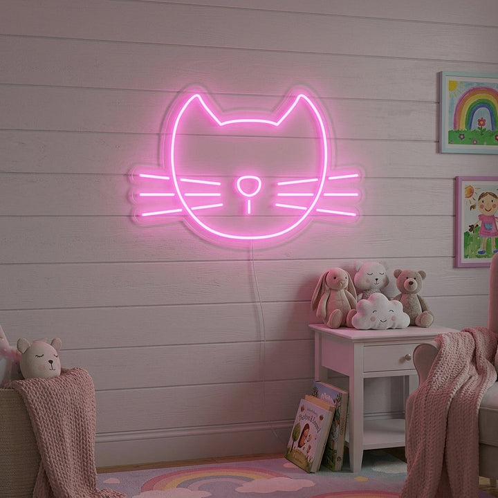 "Schattige roze kat" Neon Verlichting