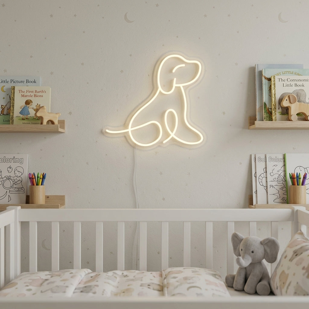 "Hondenpuppy, Kinderkamer Decor" Neon Verlichting
