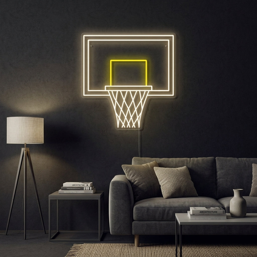 "Basketbal Hoepel" Neonbord