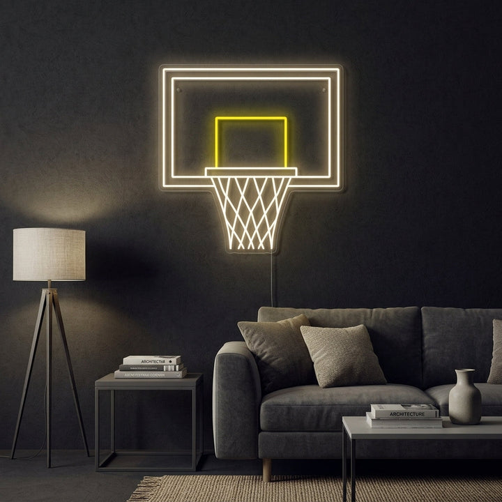 "Basketbal Hoepel" Neonbord