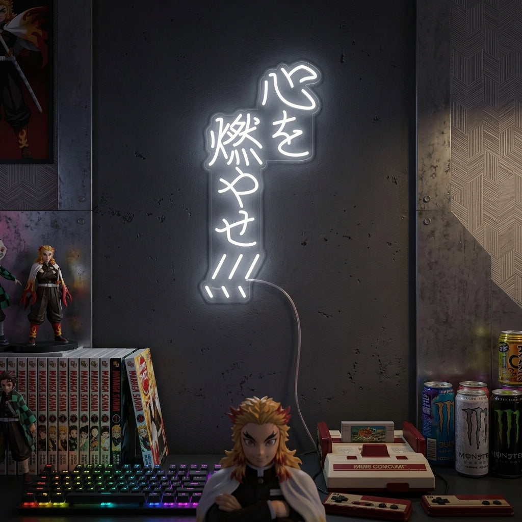 "Burn Your Heart Anime" Neon Verlichting