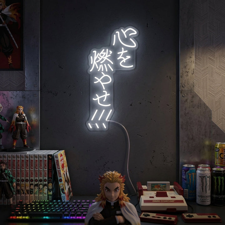 "Burn Your Heart Anime" Neon Verlichting