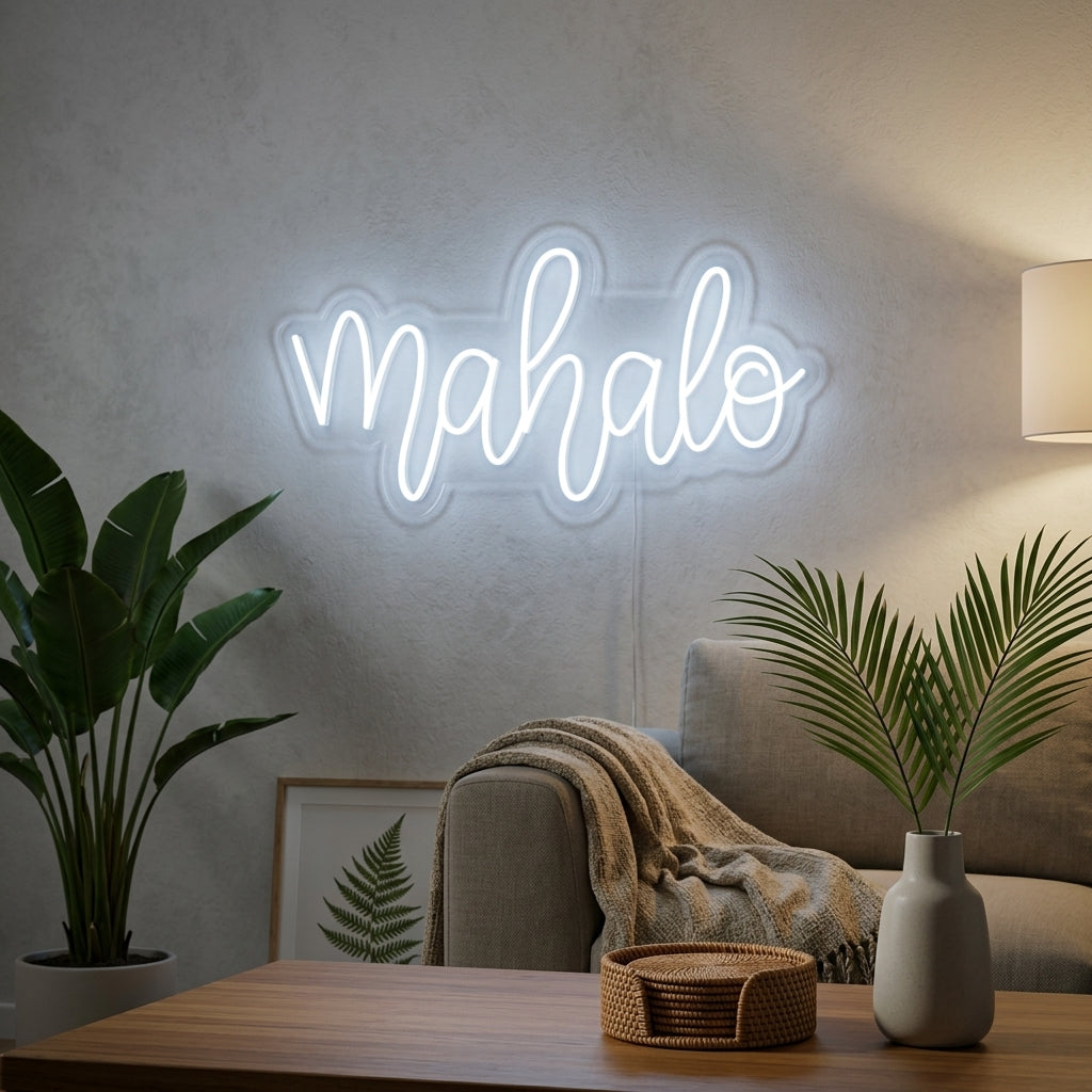 "Mahalo Hawaiian Thank You" Neon Verlichting