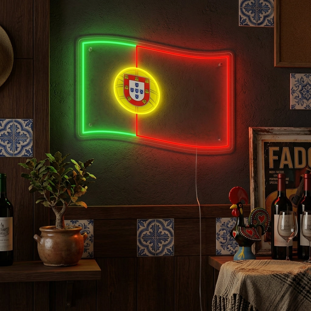 "Vlag Van Portugal" Neon Verlichting
