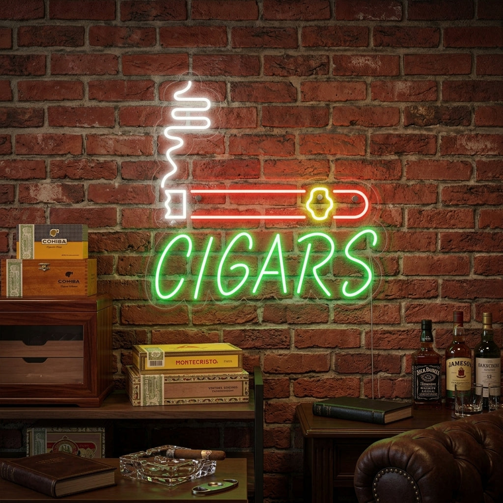 "Cigars, sigarenwinkel" Neon Verlichting
