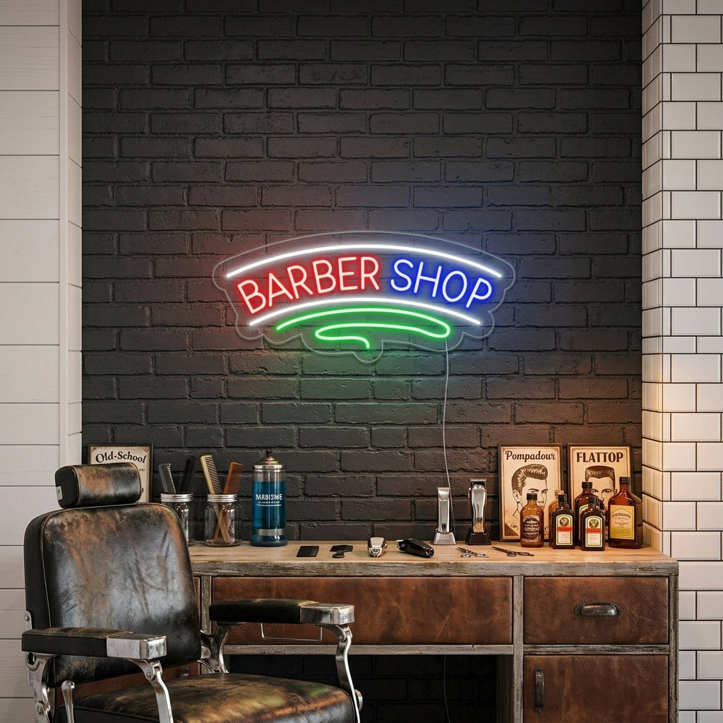 "Kapsel, Barber Shop" Neon Verlichting
