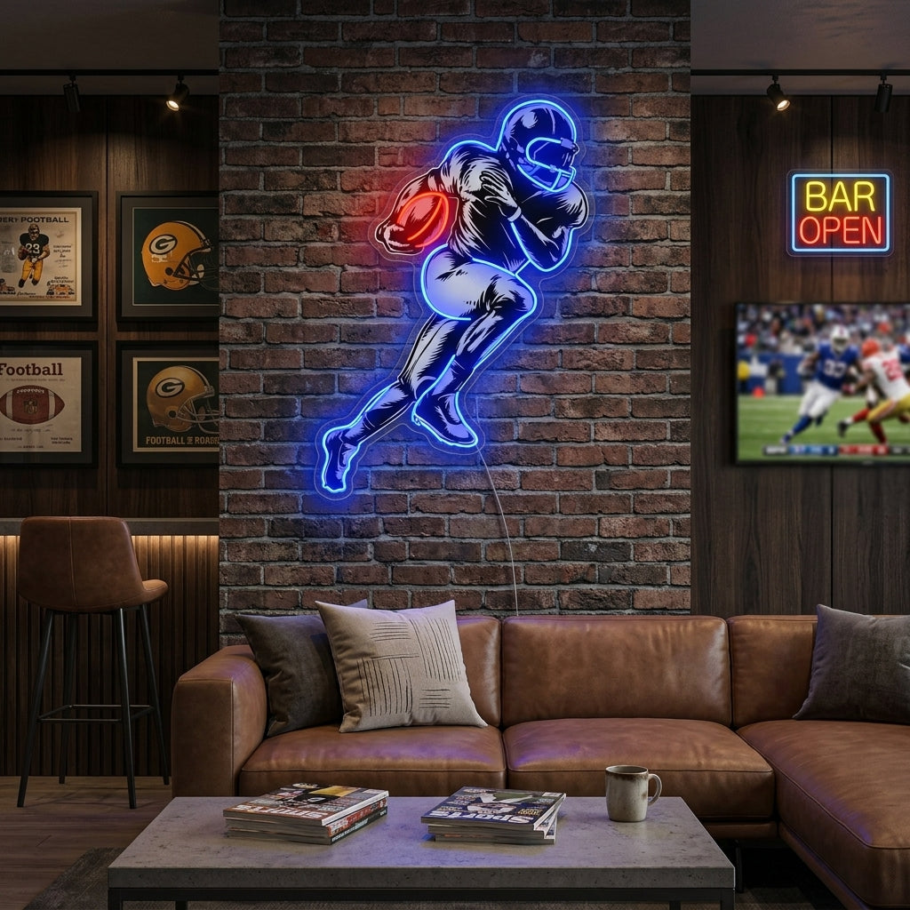 "Amerikaanse voetbalspeler" Neonbord