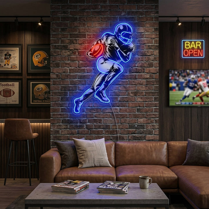 "Amerikaanse voetbalspeler" Neonbord