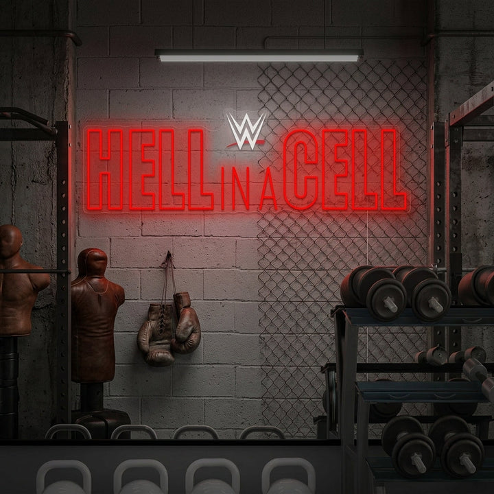 "Hell In A Cell" Neonbord