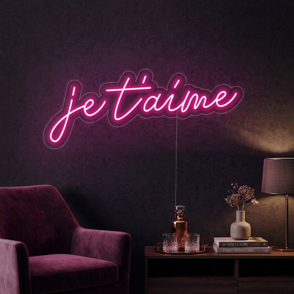 "Je Taime" Neon Verlichting