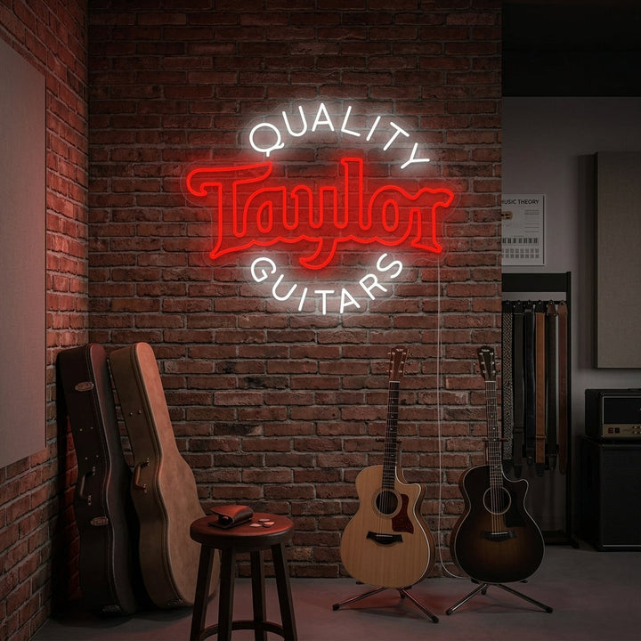 "Quality Taylor Guitars" Neonbord