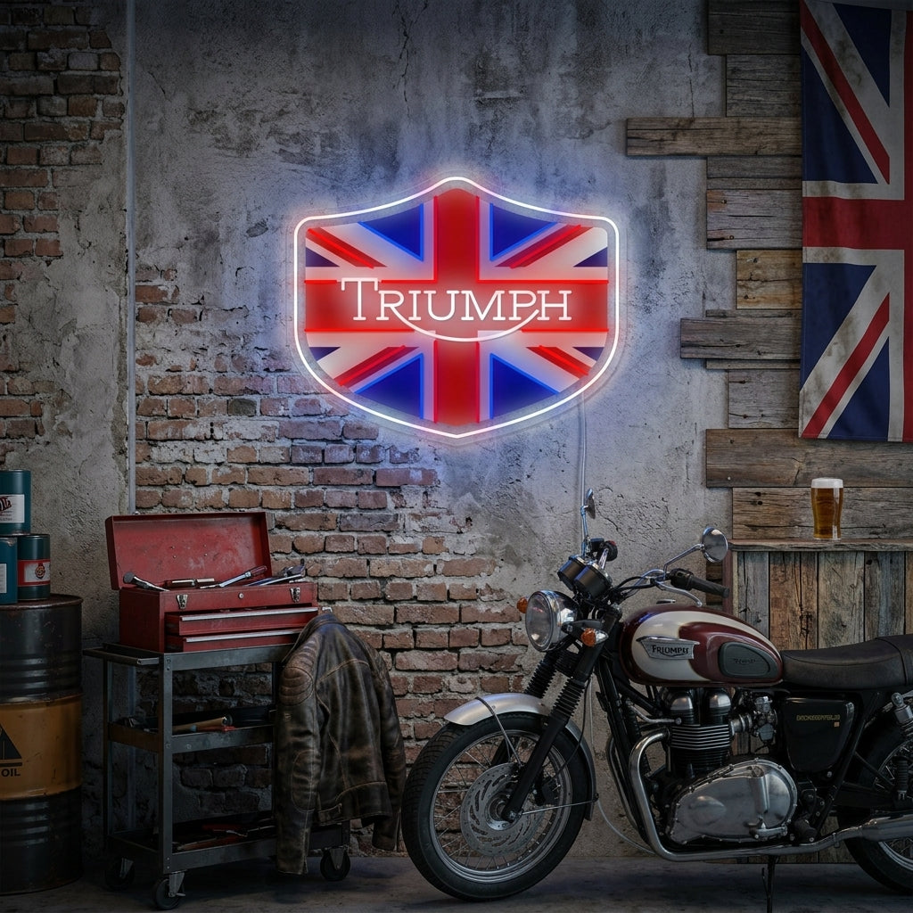"Moto-logo op Union Jack-embleem" Neonbord