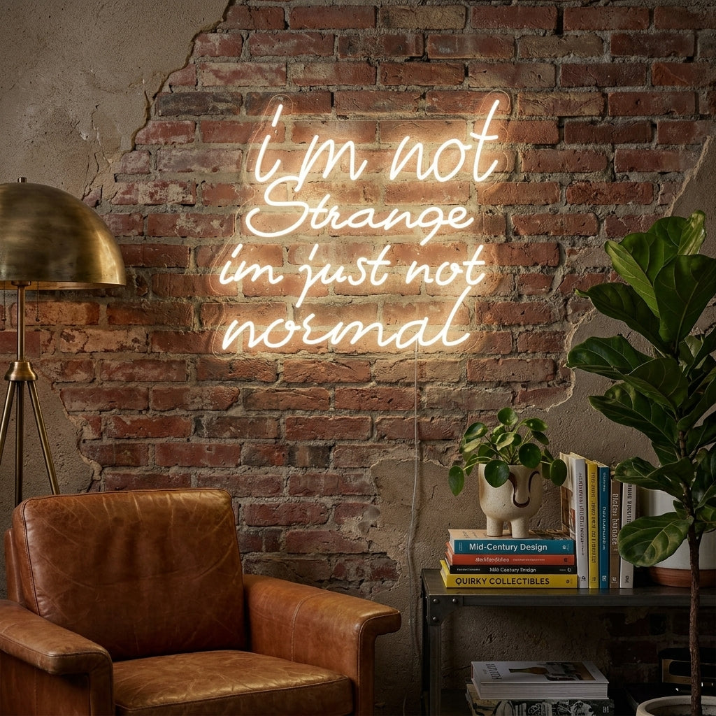 "I Am Not Strange I Am Just Not Normal" Neon Verlichting